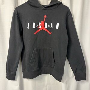 Jordan Black Hoodie with Orange Jumpman Tag